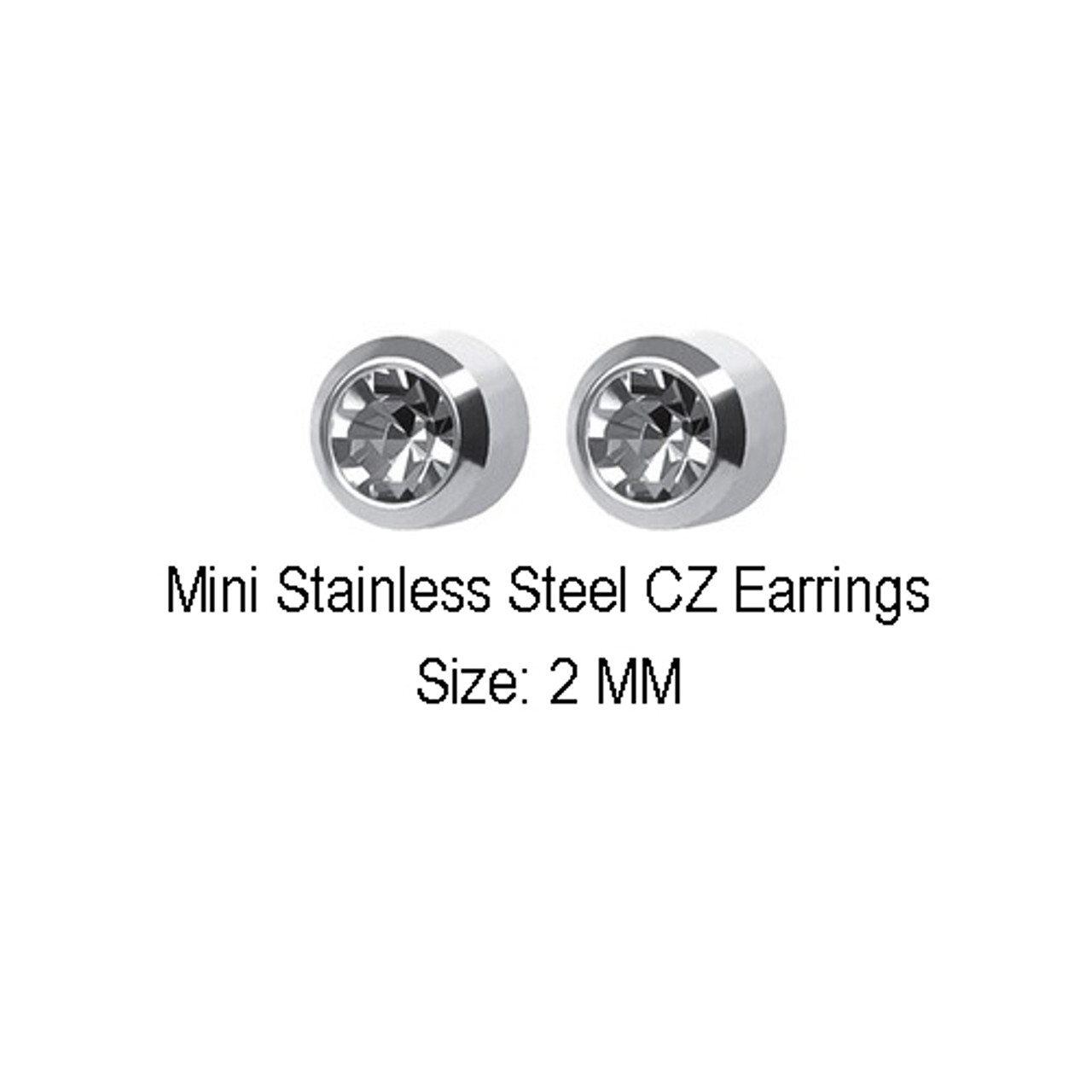 Amazon.com: Ear Piercing Earrings Gold Mini 3mm Clear CZ Studs 