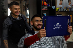 Johnny B. Mirror with large area for greater visibility