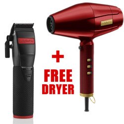 Babyliss Pro RED BOOST+ Influencer Clipper plus Babyliss REDFX Dryer FREE
