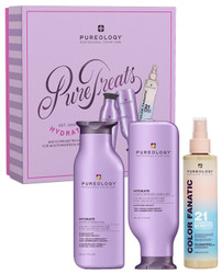 PUREOLOGY Hydrate Holiday Kit – Shampoo, Conditioner & Color Fanatic Leave-In