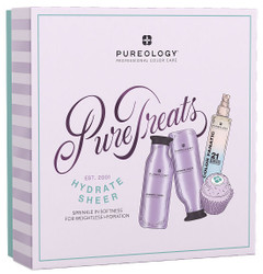 PUREOLOGY Hydrate Sheer Holiday Kit – Lightweight Shampoo, Conditioner & Leave-In