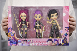 3Pcs K-Pop Devil Hunter Rumi Zoey Mira Figure Set 10cm Anime Statue Model Desktop Collectible Toy Gift