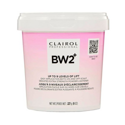 Clairol Professional BW2+ Extra Strength Powder Lightener – Dedusted Hair Bleach with Up to 9 Levels of Lift