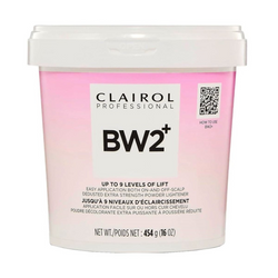 Clairol Professional BW2+ Extra Strength Powder Lightener – Dedusted Hair Bleach with Up to 9 Levels of Lift