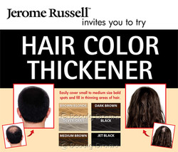 Jerome Russell Spray on Hair Color Thickener BLACK 3 pcs Deal