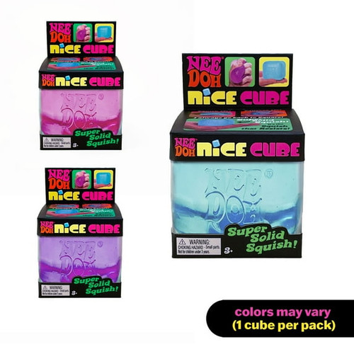 Nee Doh Nice Cube Squishy Sensory Fidget Toy – Random Color Stress ...
