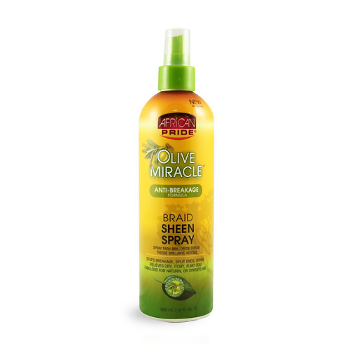 African Pride Olive Miracle Braid Sheen Spray 12 oz 