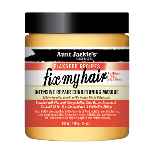 Aunt Jackie's Flaxseed Recipes Intensive Repair Conditioning Masque Fix My Hair 15 oz