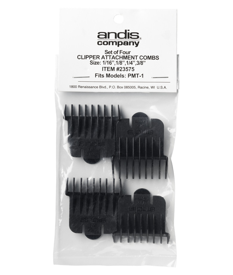 Andis Snap-On Blade Attachment Combs 4-Comb Set, #23575