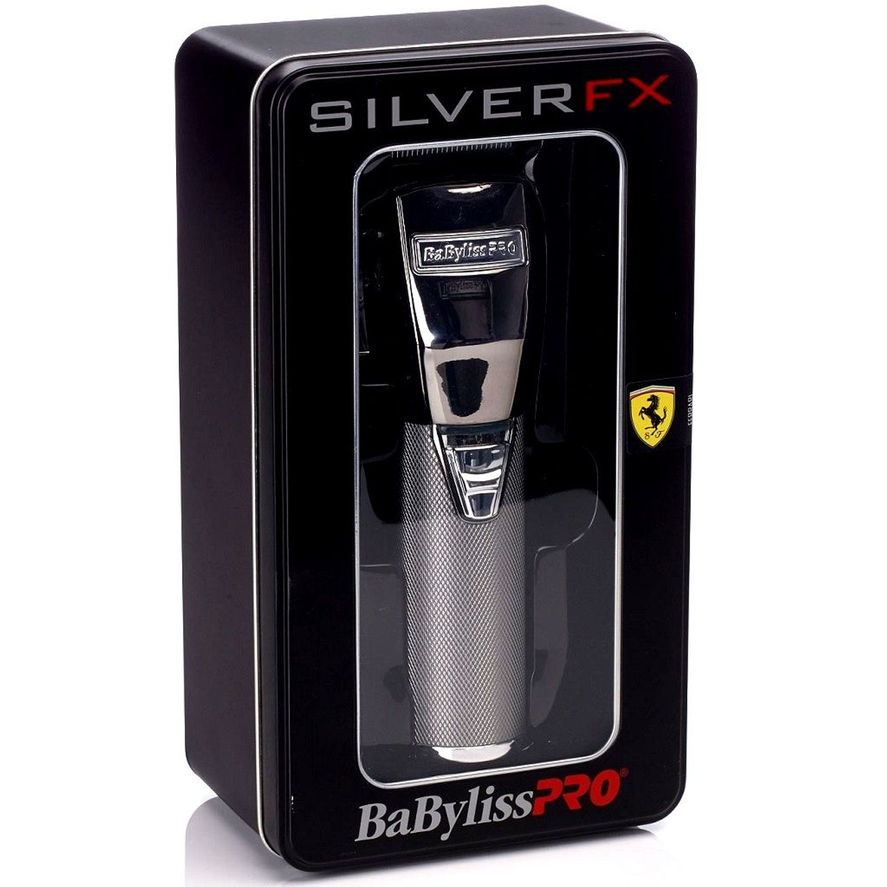 BaBylissPRO SilverFX Metal Lithium Cordless Clipper FX870S – Ferrari Engineered Barber Hair Clipper