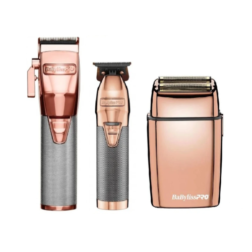 BaByliss Pro Rose Gold FX870RG Clipper & FX787RG Trimmer Combo