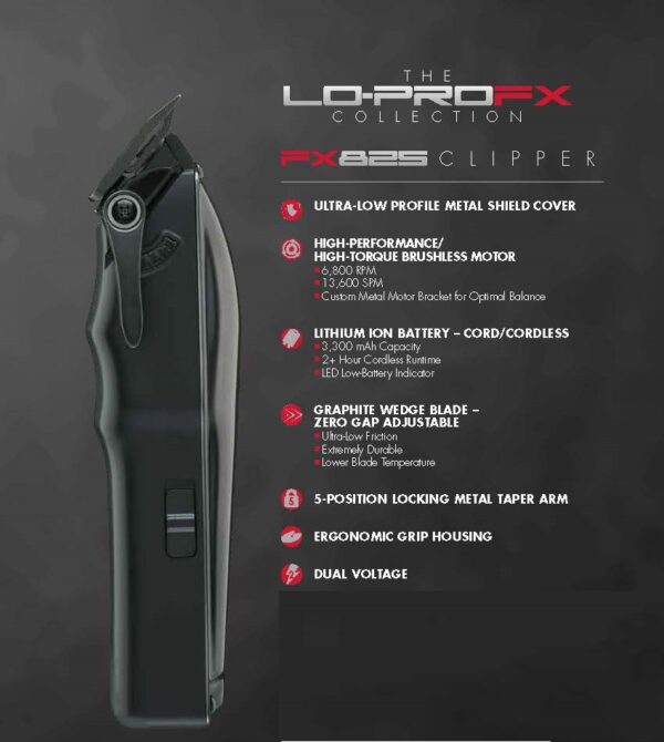 BaByliss LO-PRO FX Collection Clipper FX825 & Trimmer FX726 combo  