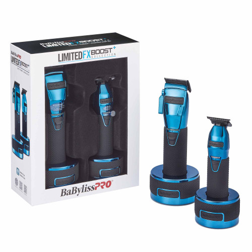 BaByliss PRO Limited FX BOOST+ Blue Clipper & Trimmer Combo 