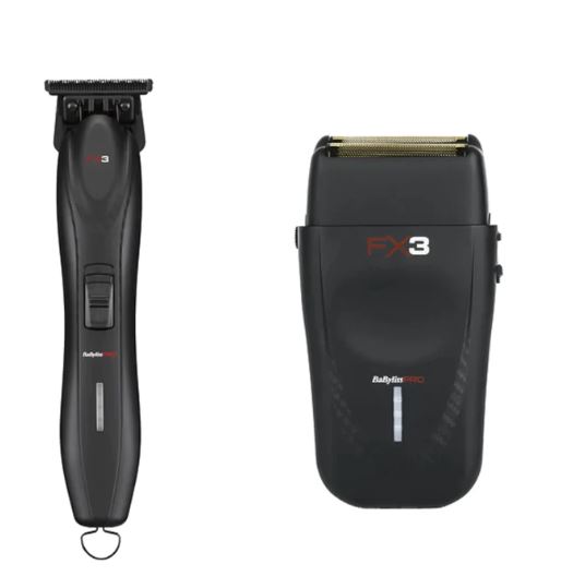 BaByliss Pro FX3 Black Trimmer and Shaver Combo 