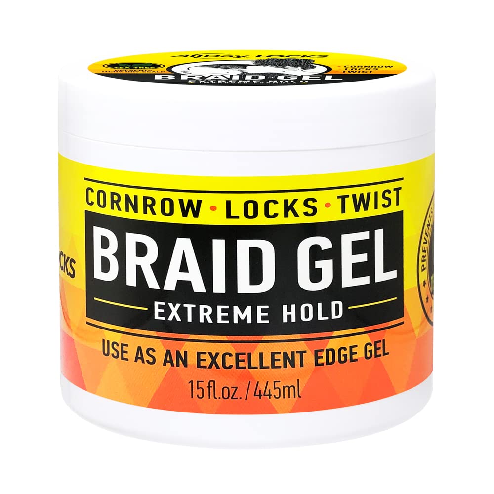 AllDay Locks Braid Gel Extreme Hold for Cornrow Locks and Twist 