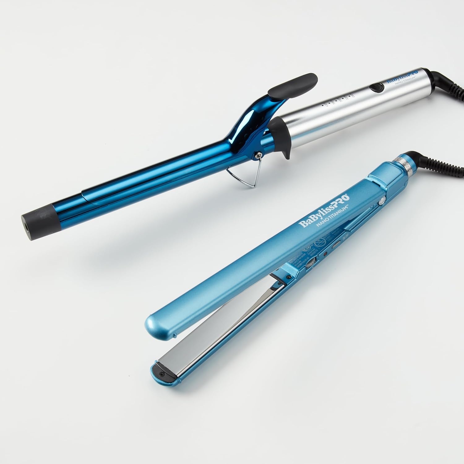 BaBylissPRO Ultra-Thin Flat Iron 1'' & Extended-Barrel Curling Iron 1"