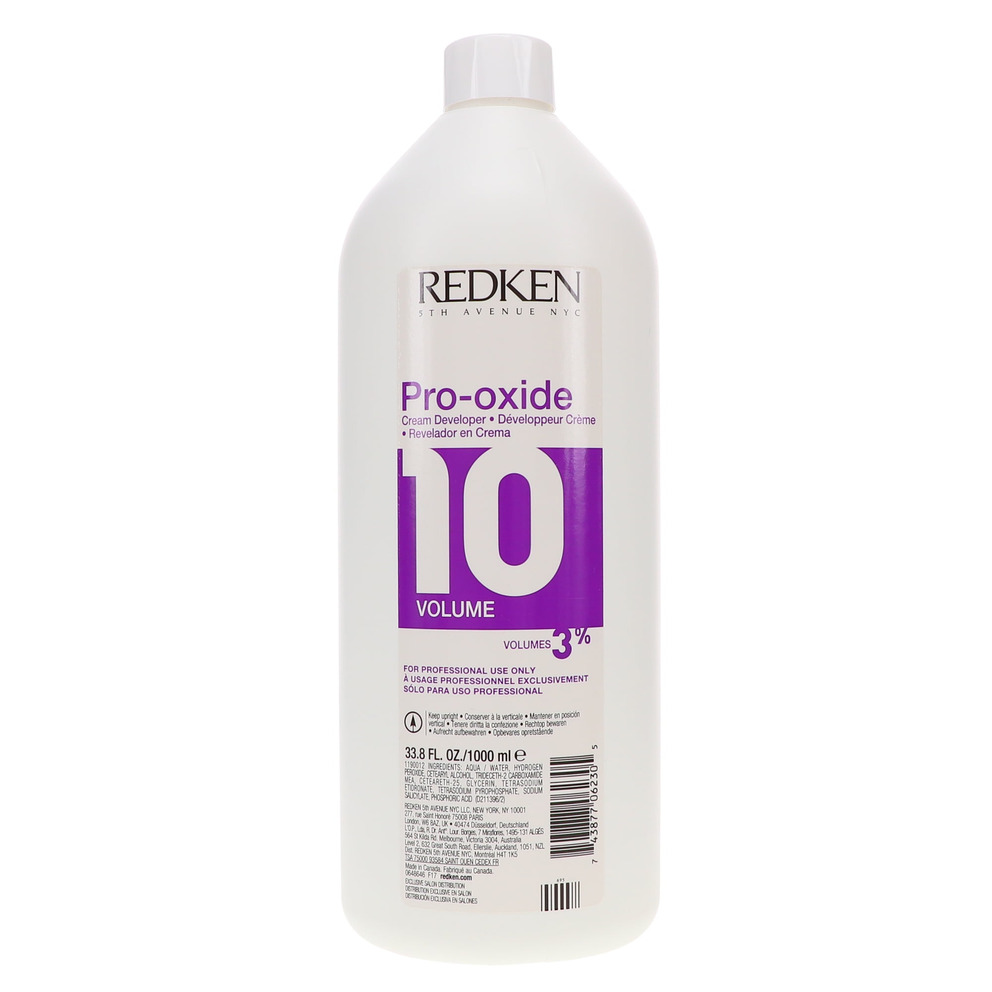 REDKEN Pro-oxide Cream Developer - 10 Volume 3%, 33.8 fl oz