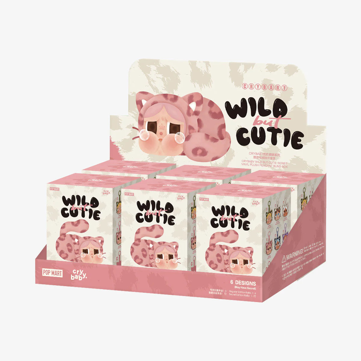 POP MART Wild But Cutie Cry Baby Vinyl Plush Pendant Blind Box DUPE– Sealed Box