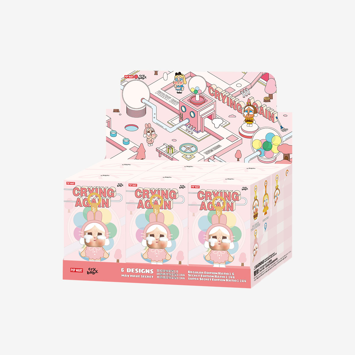 POP MART Crying Again Crybaby Vinyl Face Plush Blind Box DUPE– Sealed Box