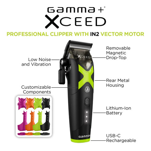 Gamma+ XCEED Professional IN2 Vector Motor Cordless Clipper GP609B