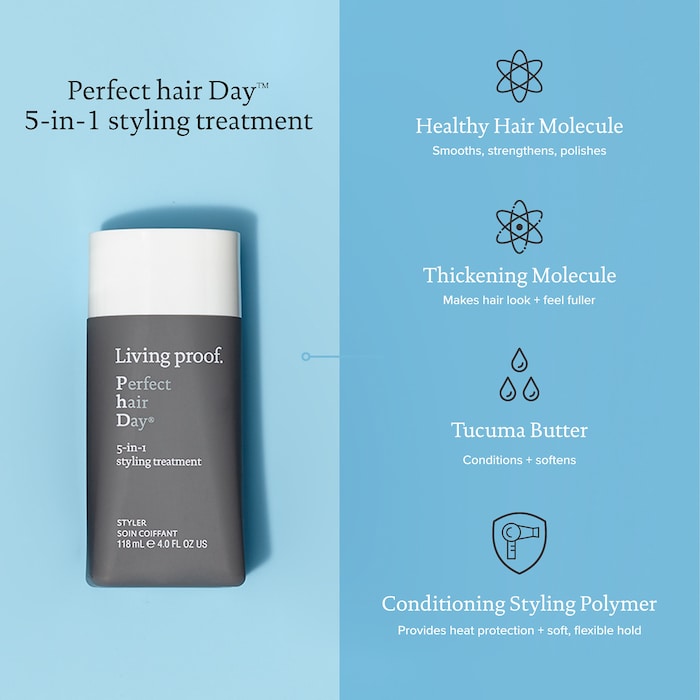 Living Proof Perfect Hair Day 5-in-1 Styling Treatment – Smooth, Volume & Heat Protection