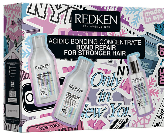 REDKEN Holiday Hair Kit – Acidic Bonding Shampoo, Conditioner & 24/7 Serum