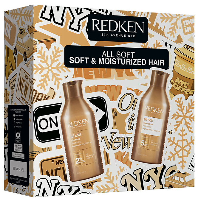 REDKEN All Soft Holiday Kit – 16.9oz Shampoo & Conditioner Duo