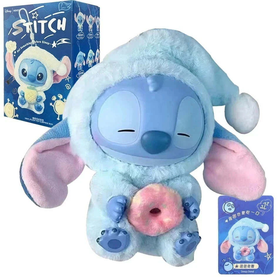 Miniso Stitch Eat Before Sleep Series – Confirmed Vinyl Figure Blind Box (Dupe)