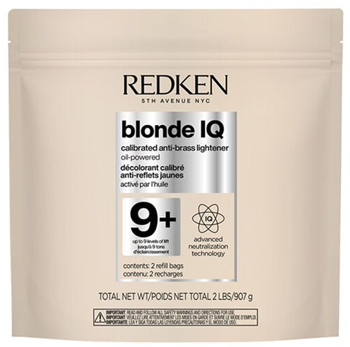 Redken Blonde IQ 9+ Calibrated Anti-Brass Lightener – Up to 9 Levels of Lift (2 lb.)