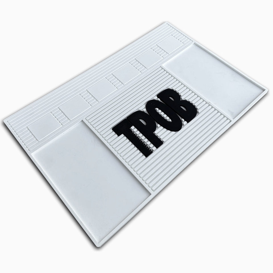 TPOB Magnetic Mat White Edition – Heavy Duty Barber Tool Organizer