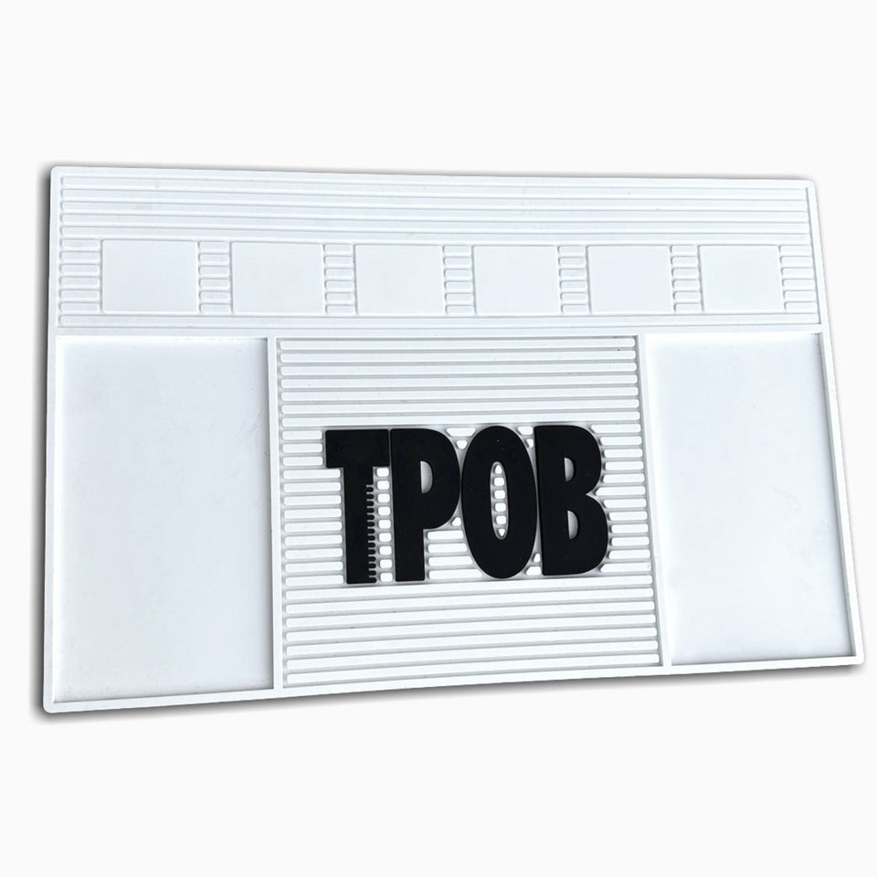 TPOB Magnetic Mat White Edition – Heavy Duty Barber Tool Organizer