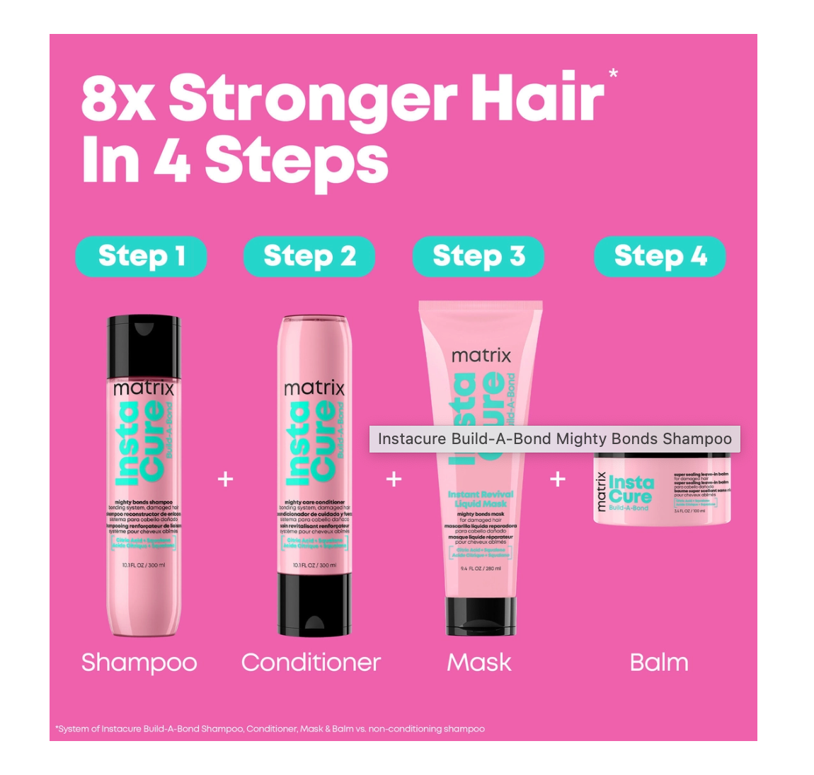 Matrix Instacure Build-A-Bond Shampoo – For Very Damaged Hair