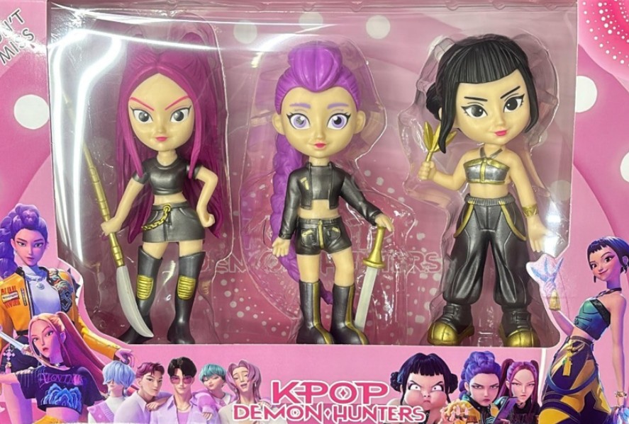 3Pcs K-Pop Devil Hunter Rumi Zoey Mira Figure Set 10cm Anime Statue Model Desktop Collectible Toy Gift