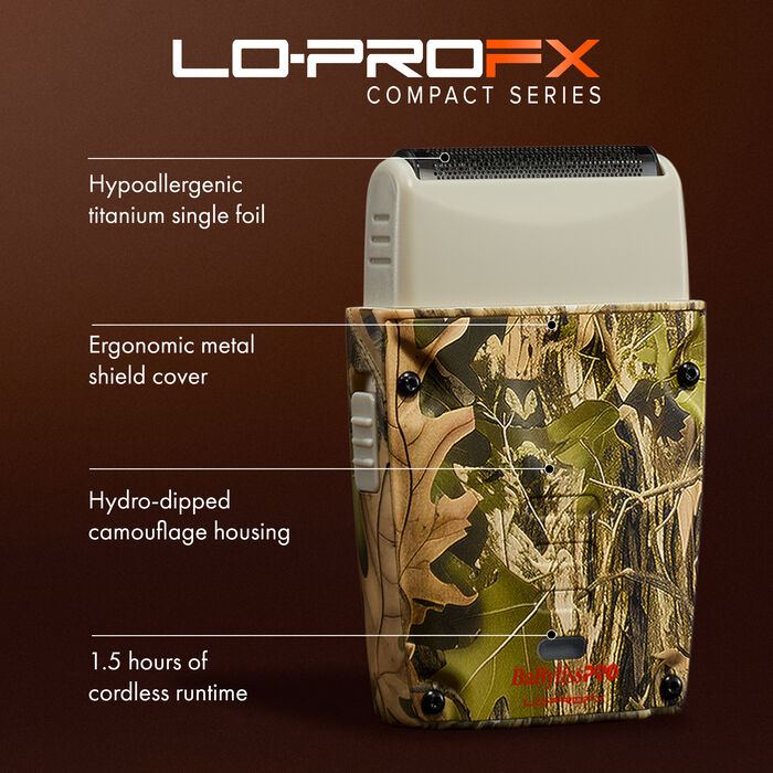 BaBylissPRO® Limited Edition Camo Collection LO-PROFX Compact Single-Foil Shaver
