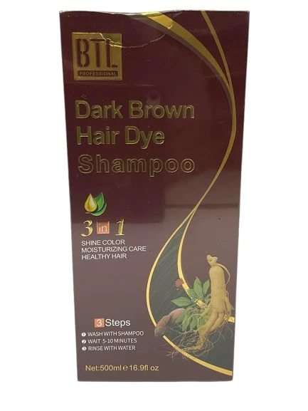 BTL Professional 3-in-1 Hair Dye Shampoo 16.9oz / 500mL