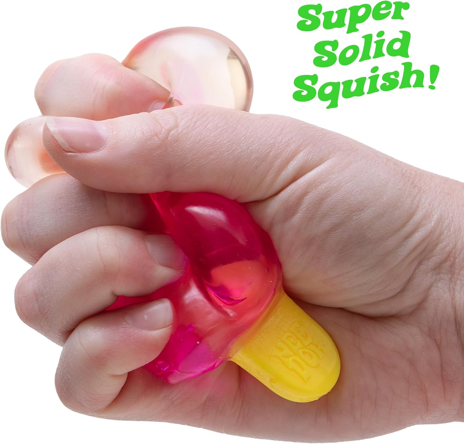 NeeDoh Nice-Sicle Popsicle Sensory Squish Toy Assorted Colors – Soft Slow-Rise Fidget Toy for Ages 3+  (1 Random color)