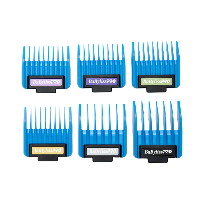 BaBylissPRO Precision Magnetic Clipper Guard Set – 6 Premium Colour-Coded Guide Combs