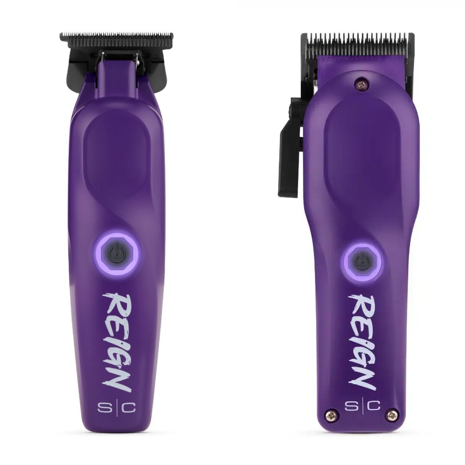 StyleCraft Reign Cordless Professional Clipper & Trimmer Combo – Purple (SC620P & SC422P)