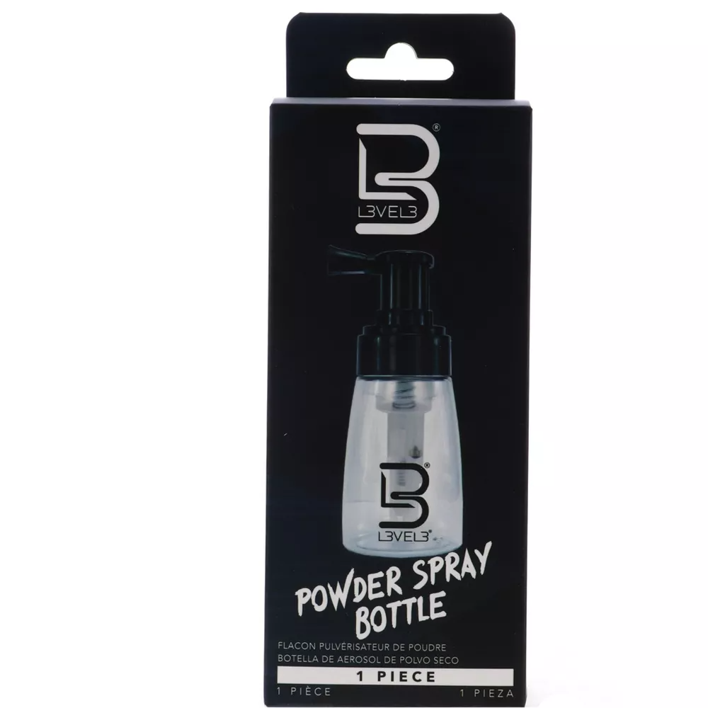 L3VEL3 Professional Powder Spray Bottle – Refillable Barber Powder Dispenser