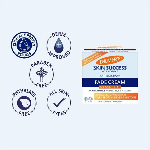 Palmer's Skin Success Anti-Dark Spot Fade Cream – Tone Correcting Cream with Retinol, Vitamin C & Vitamin E (2.7 oz)