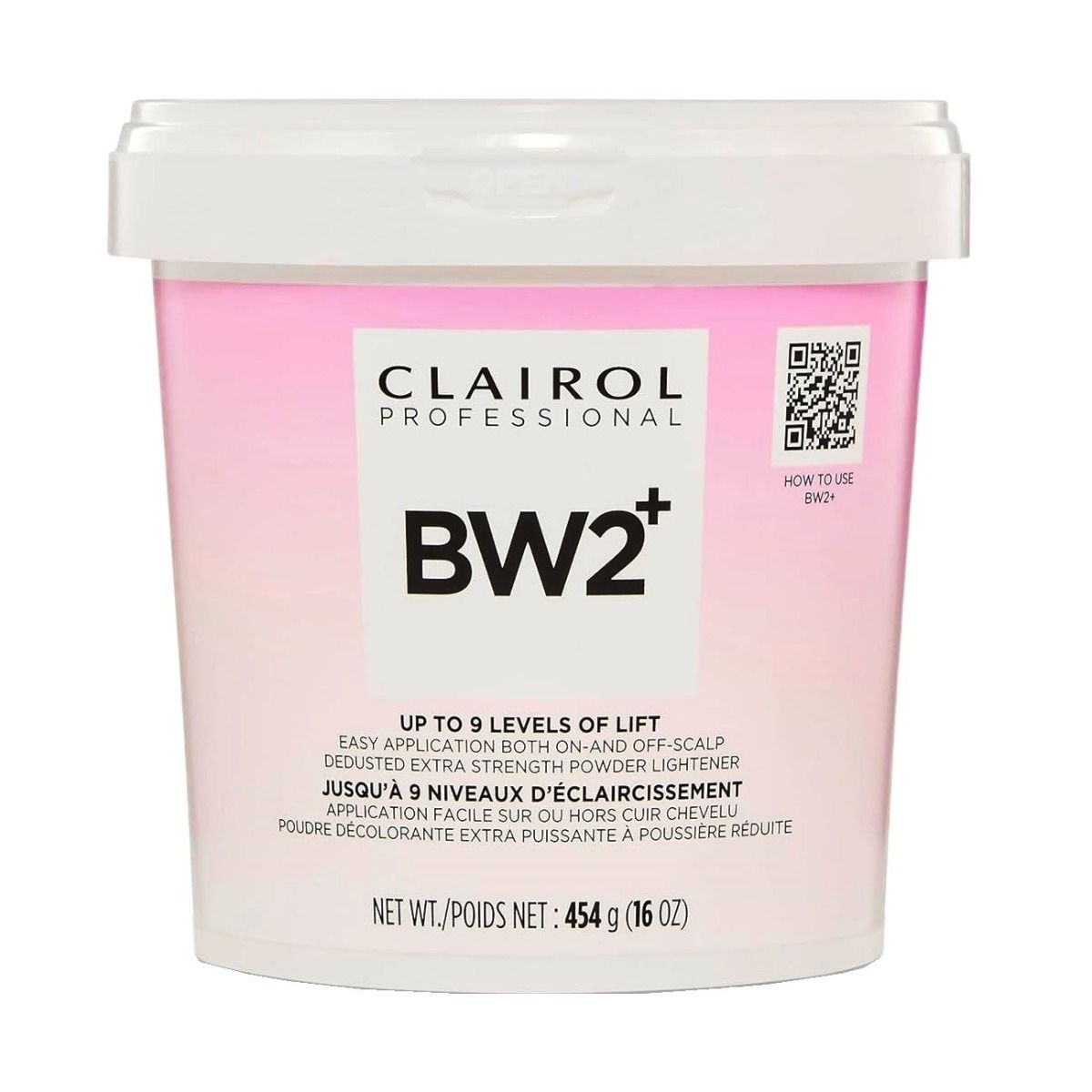 Clairol Professional BW2+ Extra Strength Powder Lightener – Dedusted Hair Bleach with Up to 9 Levels of Lift