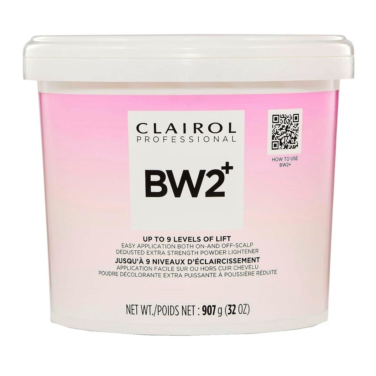 Clairol Professional BW2+ Extra Strength Powder Lightener – Dedusted Hair Bleach with Up to 9 Levels of Lift