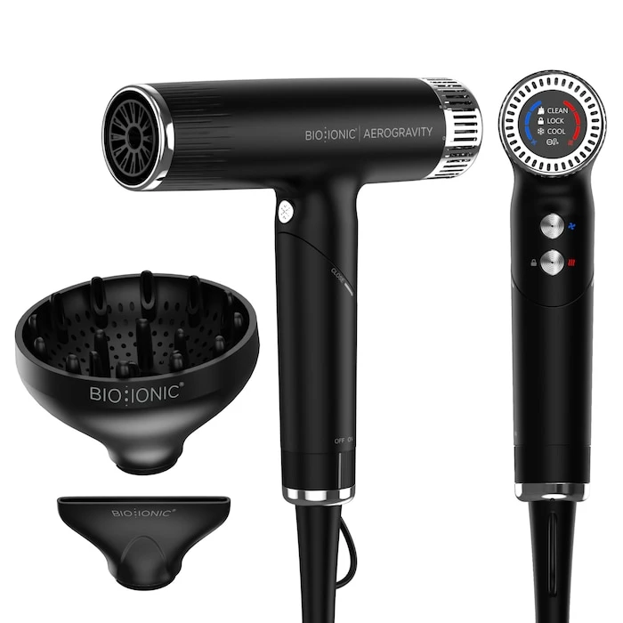 Bio Ionic AeroGravity Lightweight Ionic Hair Dryer with 9 Heat & Speed Settings