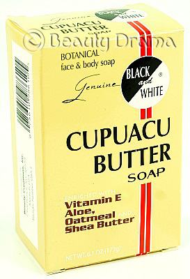 Black and White Botanical Face & Body Cupuacu Butter Soap 6.1 oz