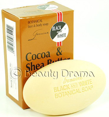 Black and White Botanical Face & Body Cocoa & Shea Butter Soap 6.1 oz