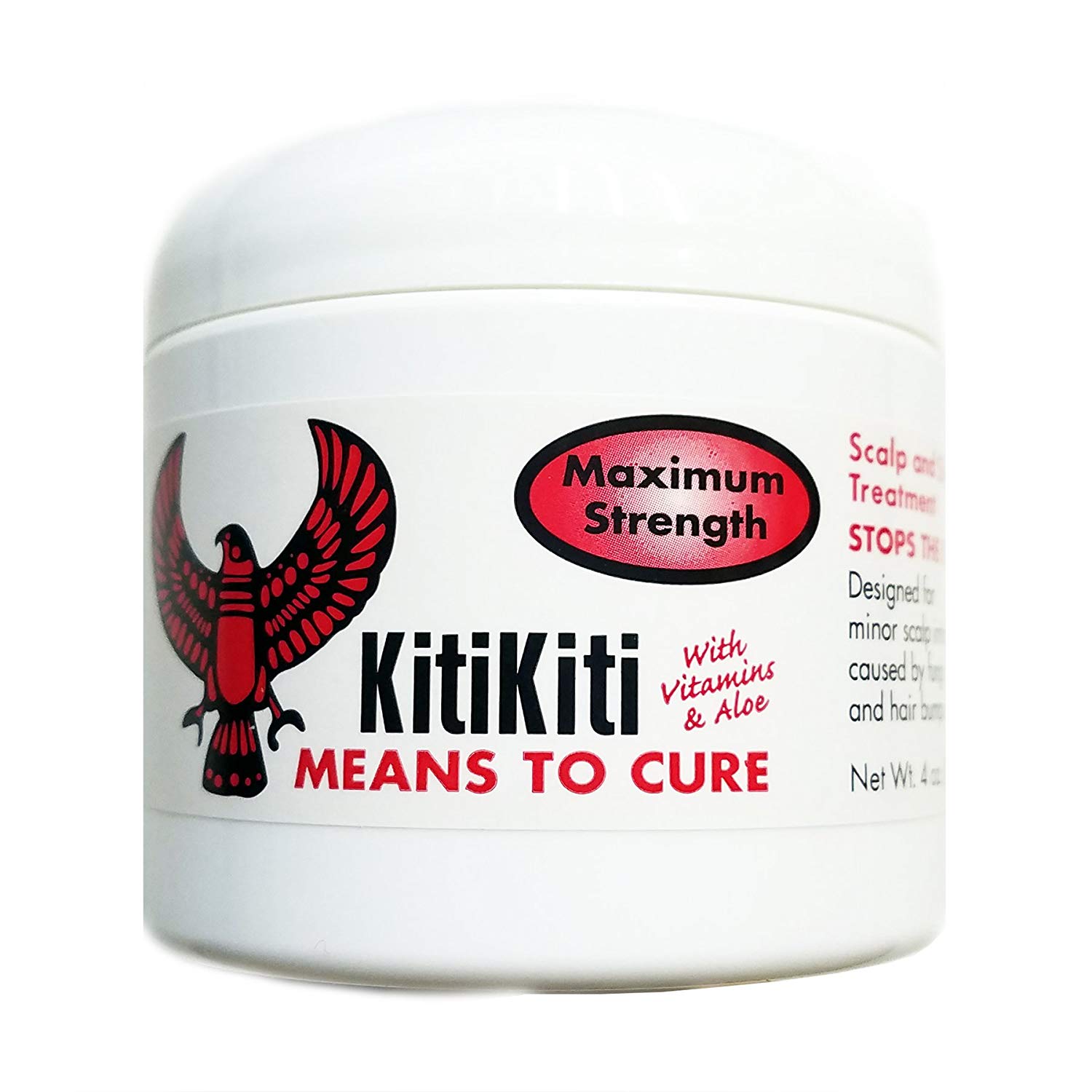 KitiKiti Scalp & Skin Treatment for Hair Bumps Maximum Strength Jar- 4oz