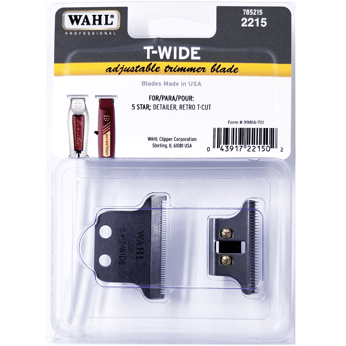 WAHL Detailer Professional Adjustable T Wide Trimmer Blade 2215