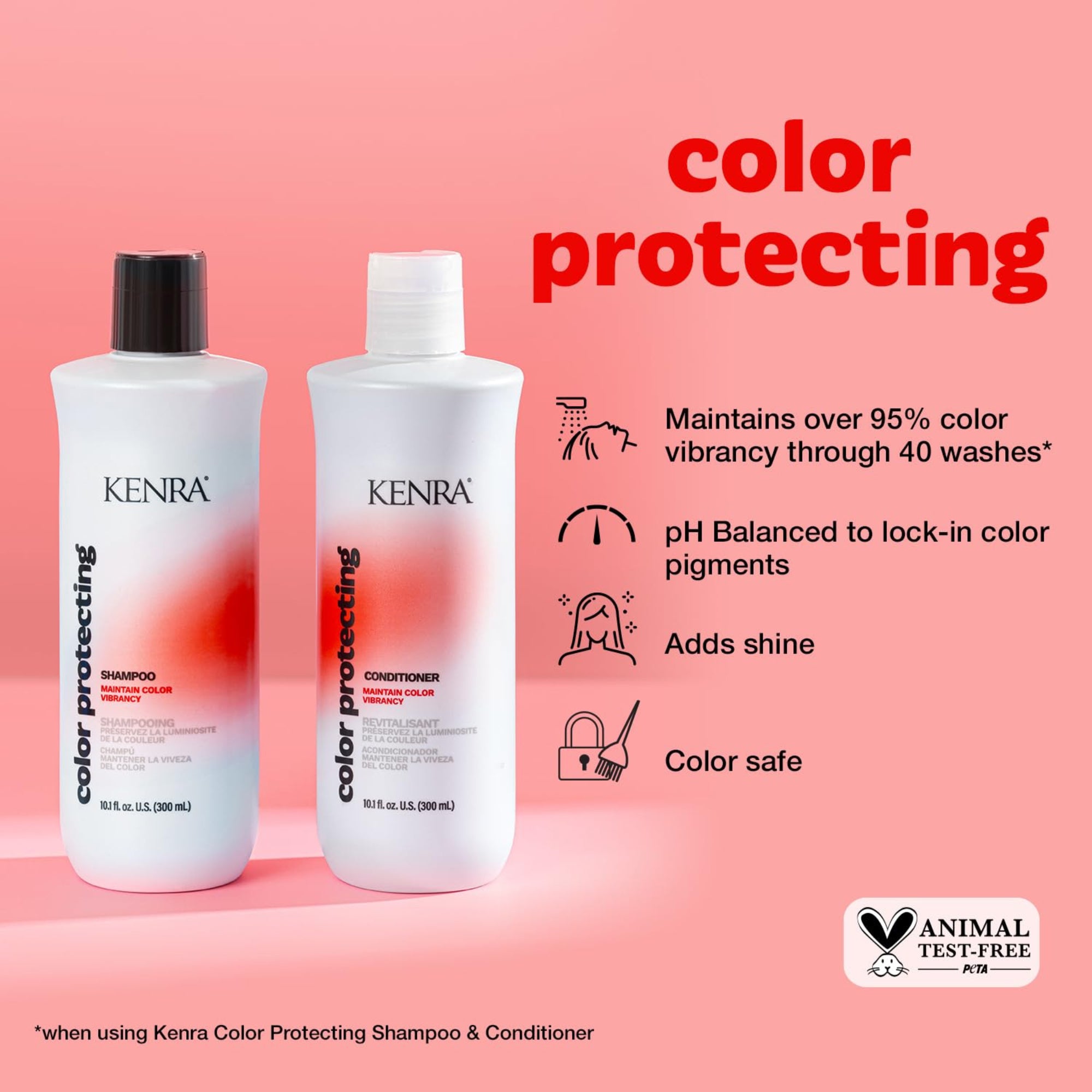 KENRA Color Maintenance Shampoo & Conditioner Duo Combo Set 10.1 oz