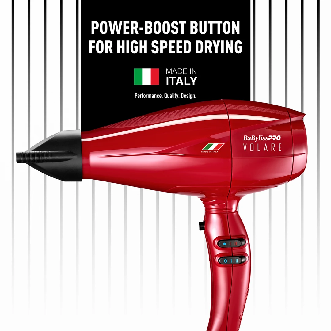 BaByliss®PRO Nano Titanium Volare® V1 Full-Size Hair Blow Dryer RED