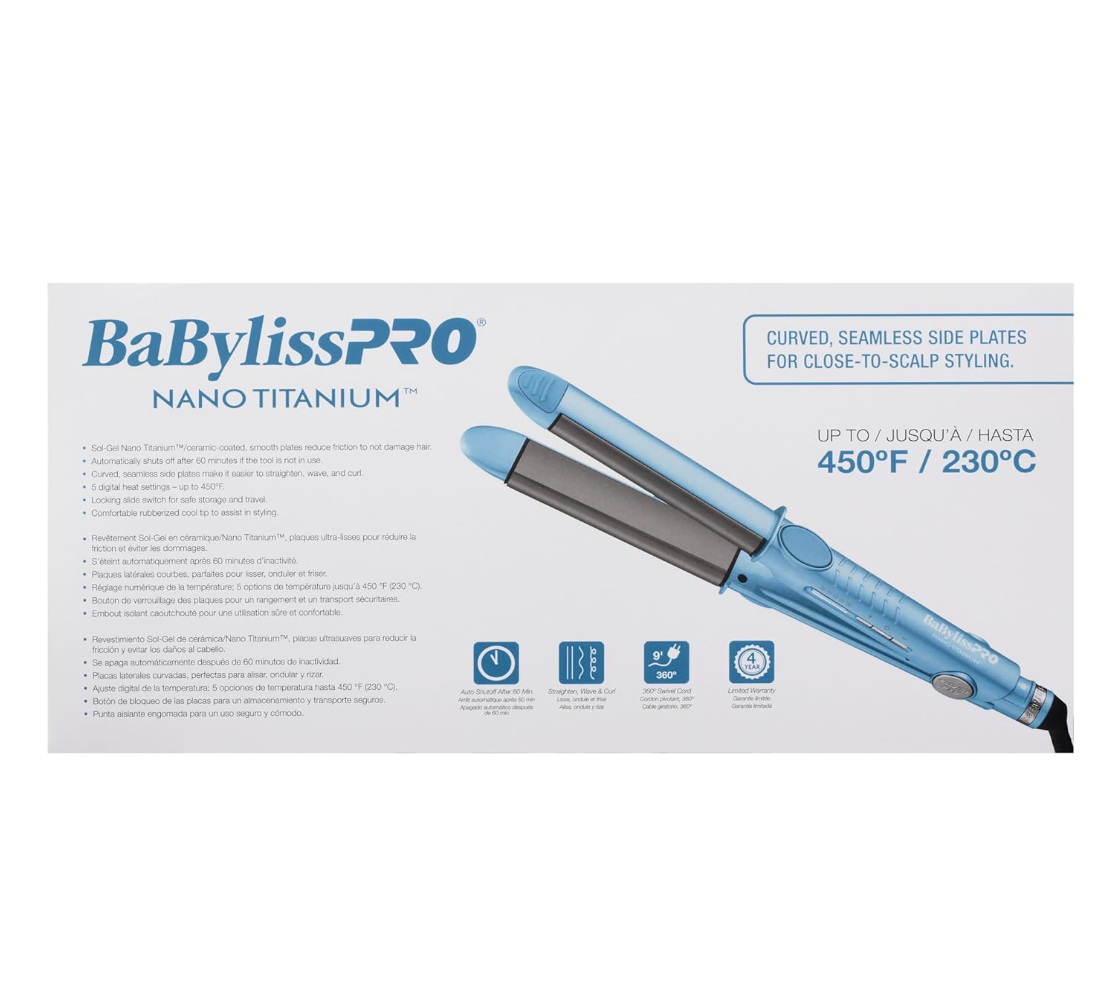 Babyliss PRO Nano Titanium 1" U Styler Flat Iron BNT4061UC